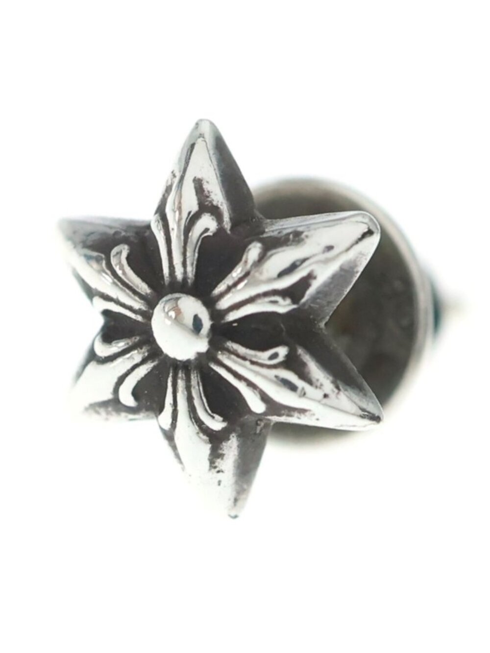 Chrome Hearts CO Star Stud Earrings Silver